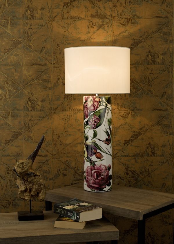 Elana Table Lamp Tropical Print Ceramic Base Only - Image 4