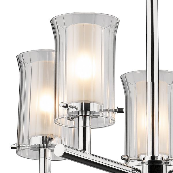 Elba Bathroom 5 Light Semi Flush Polished Chrome IP44 - Image 4