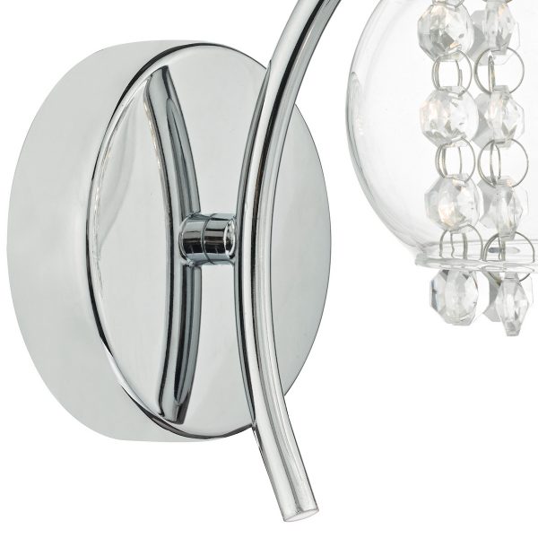 Elma Wall Light Polished Chrome & Glass - Image 3