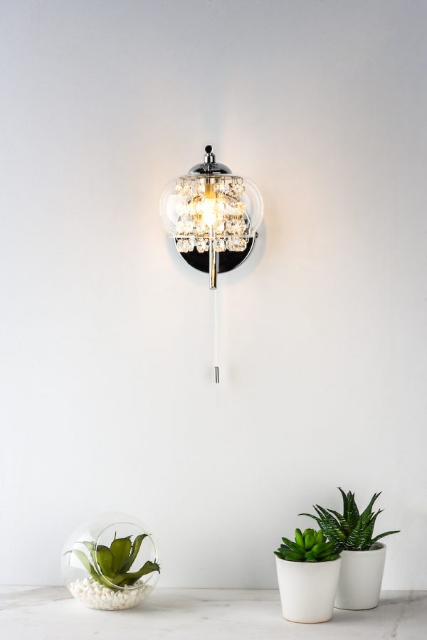 Elma Wall Light Polished Chrome & Glass - Image 4