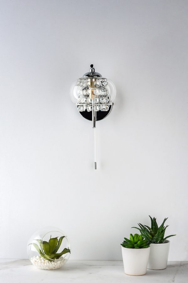 Elma Wall Light Polished Chrome & Glass - Image 5
