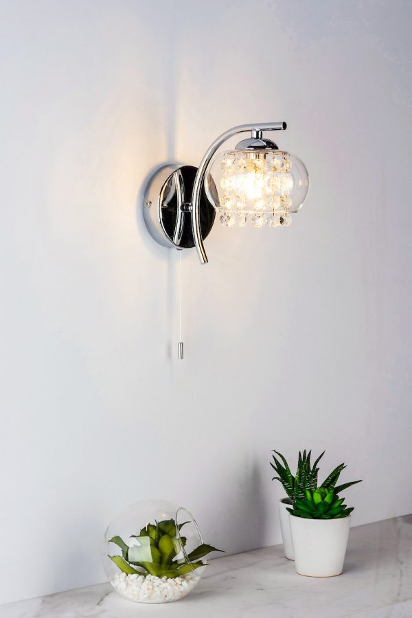 Elma Wall Light Polished Chrome & Glass - Image 6