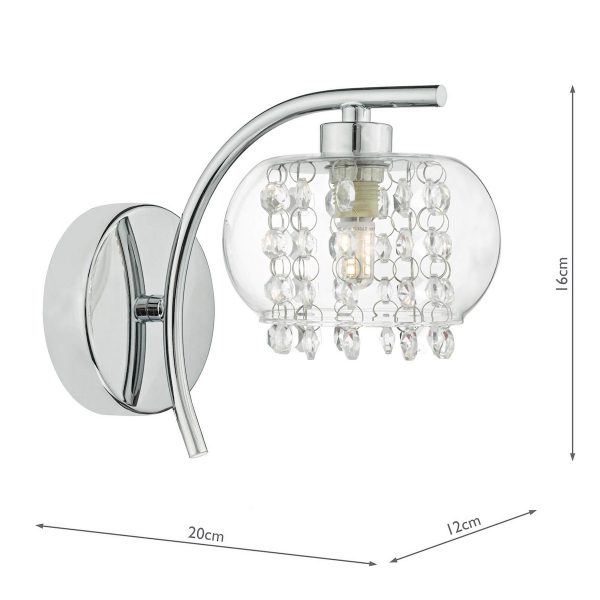 Elma Wall Light Polished Chrome & Glass - Image 7