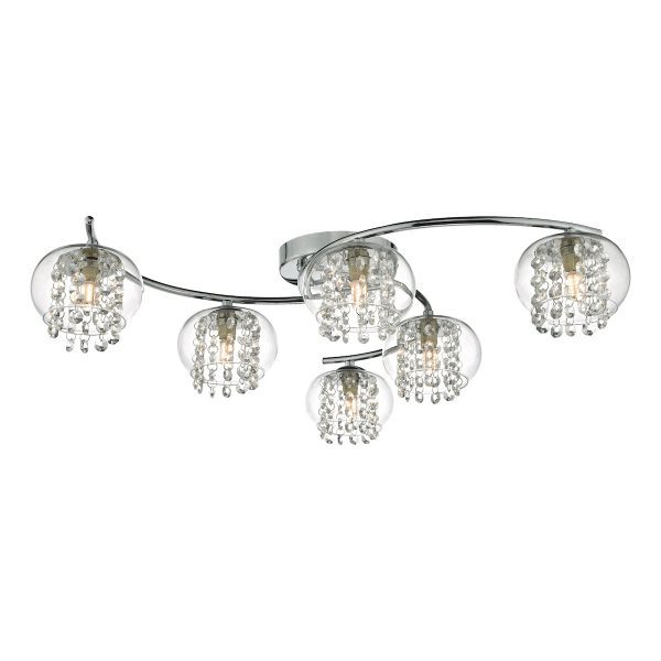 Elma 6lt Semi Flush Polished Chrome & Crystal