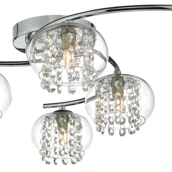 Elma 6lt Semi Flush Polished Chrome & Crystal - Image 3