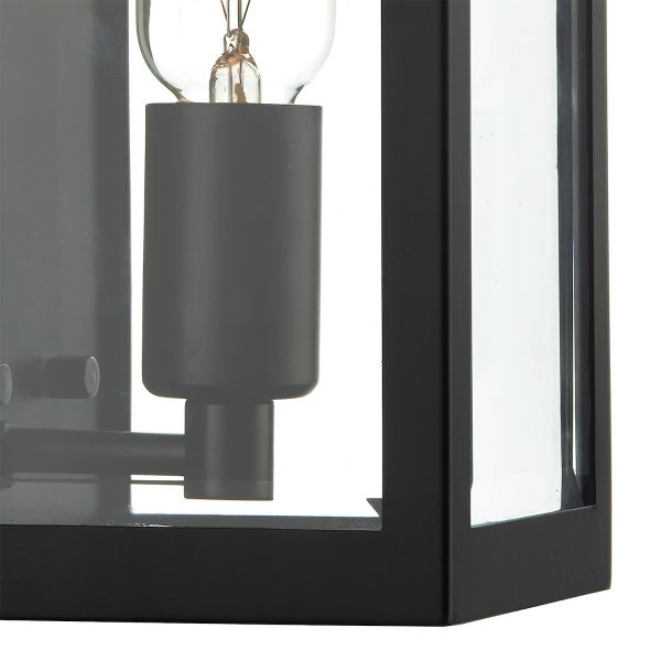 Era Outdoor Wall Light Black Glass IP44 - Image 3