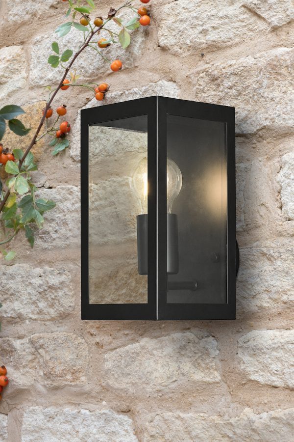 Era Outdoor Wall Light Black Glass IP44 - Image 5