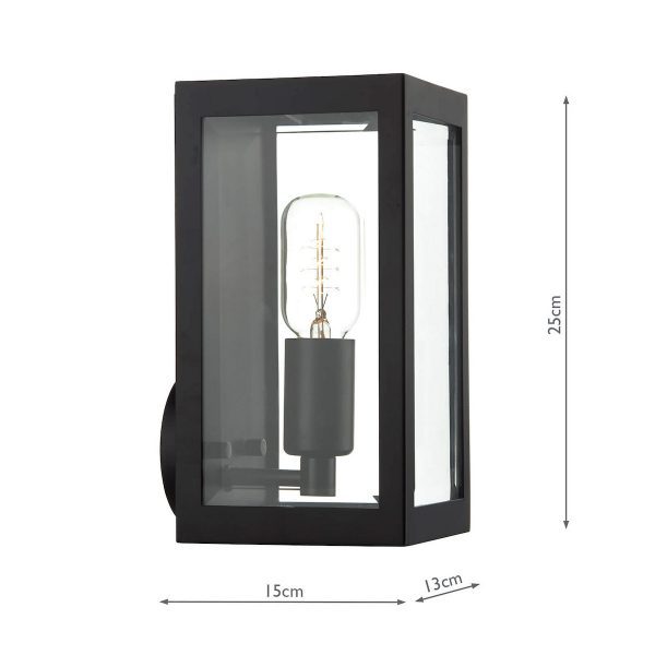 Era Outdoor Wall Light Black Glass IP44 - Image 7