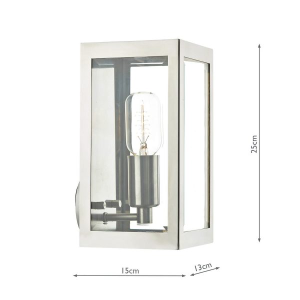 Era Outdoor Wall Light Stainless Steel Glass IP44 - Image 6