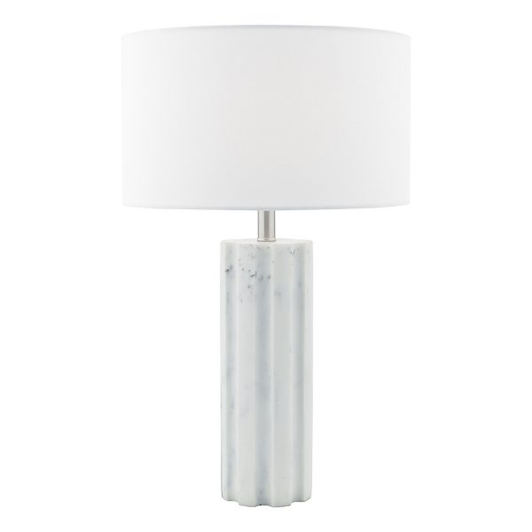Erebus Table Lamp Marble Effect With Shade