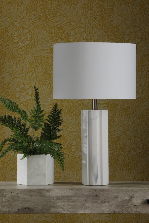 Erebus Table Lamp Marble Effect With Shade - Image 5