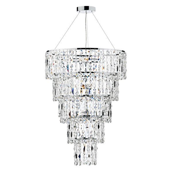 Escala 6 Light Round Crystal Pendant