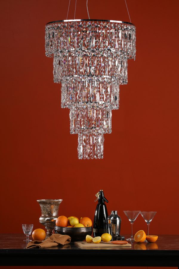 Escala 6 Light Round Crystal Pendant - Image 3