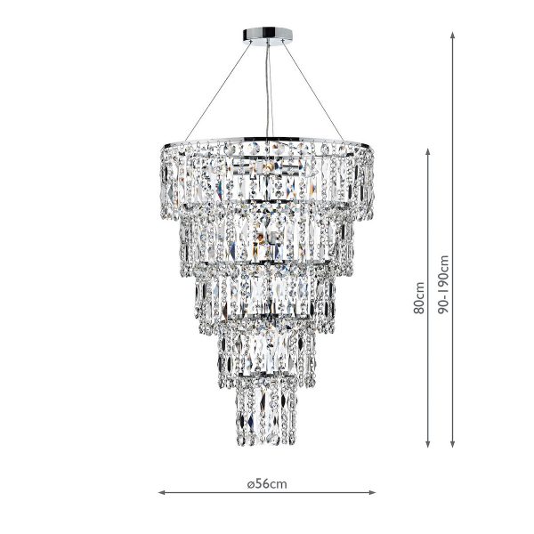 Escala 6 Light Round Crystal Pendant - Image 4