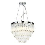 Fame 5 Light Pendant Polished Chrome Glass