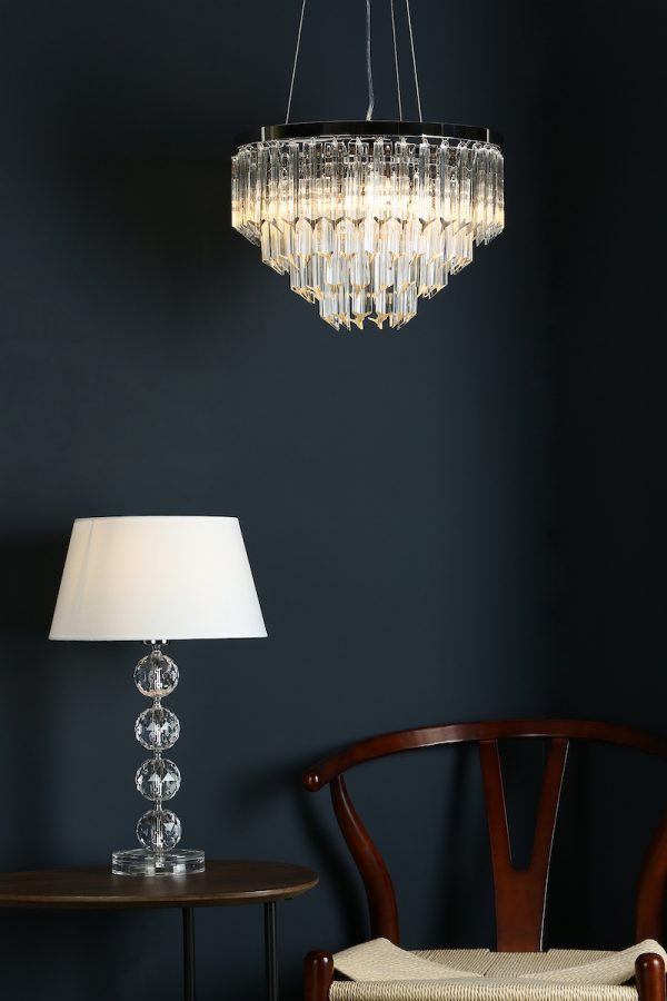 Fame 5 Light Pendant Polished Chrome Glass - Image 7
