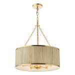 Fenella 5 Light Pendant Gold Leaf