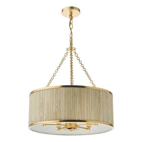 Fenella 5 Light Pendant Gold Leaf - Image 2