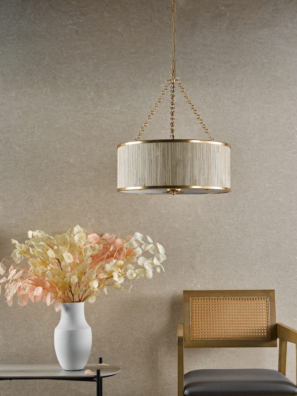 Fenella 5 Light Pendant Gold Leaf - Image 7
