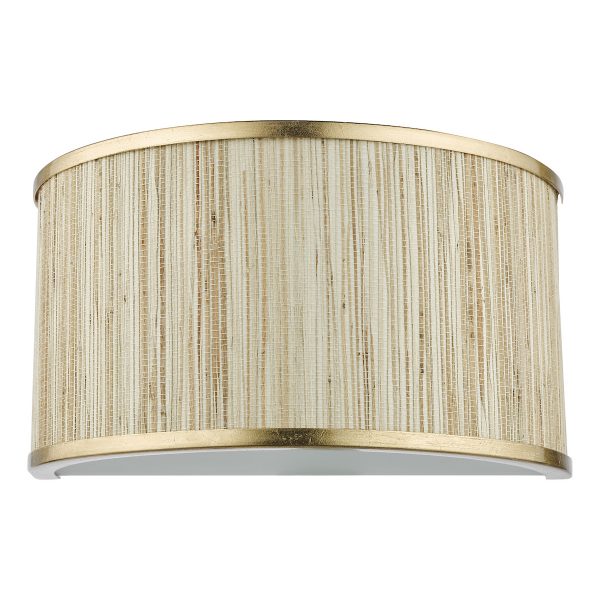 Fenella 2 Light Wall Light Gold Leaf and Seagrass - Image 2