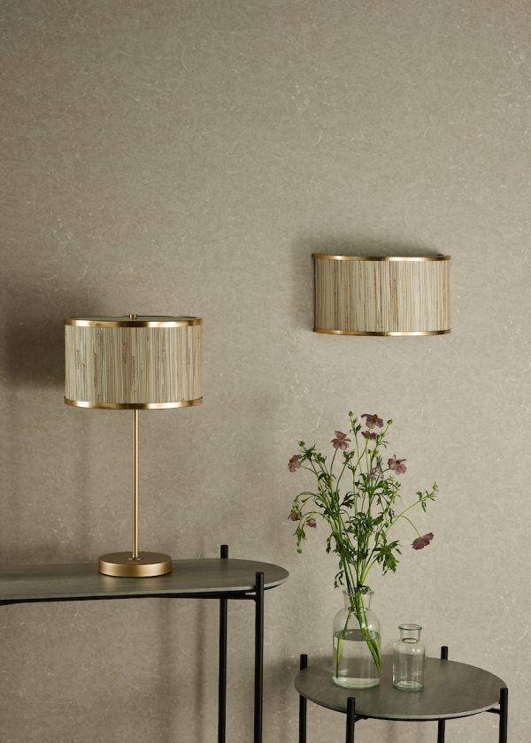 Fenella 2 Light Wall Light Gold Leaf and Seagrass - Image 8
