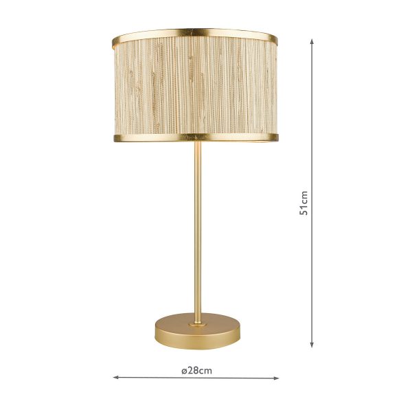 Fenella Table Lamp Gold Leaf - Image 8