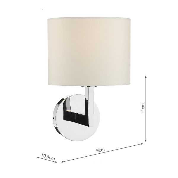 Ferrara Wall Light Polished Chrome Bracket Only - Image 5