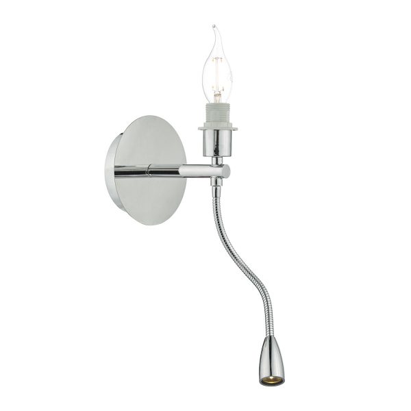 Feta Wall Light LED Polished Chrome Base Only - Image 2