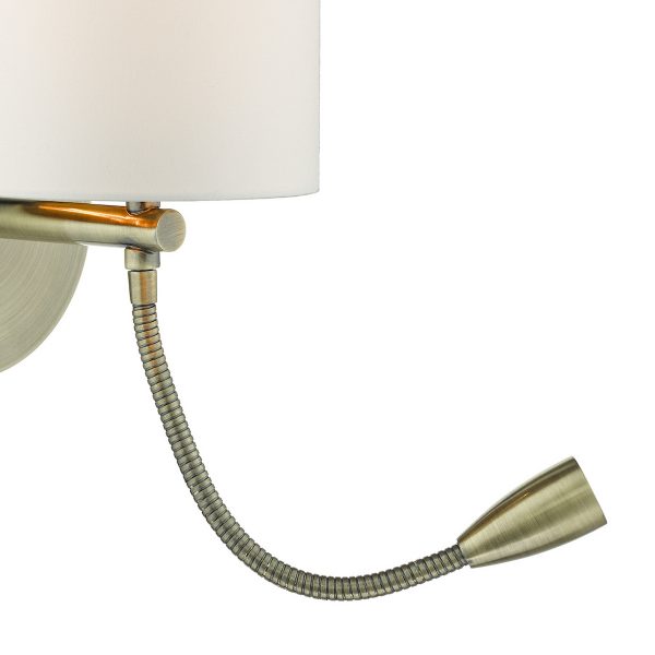 Feta Wall Light LED Antique Brass Base Only - Image 3