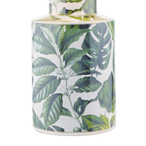 Filip Table Lamp Green Leaf Print Base Only - Image 2