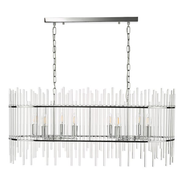 Finola 8 Light Bar Pendant Polished Chrome Glass - Image 4