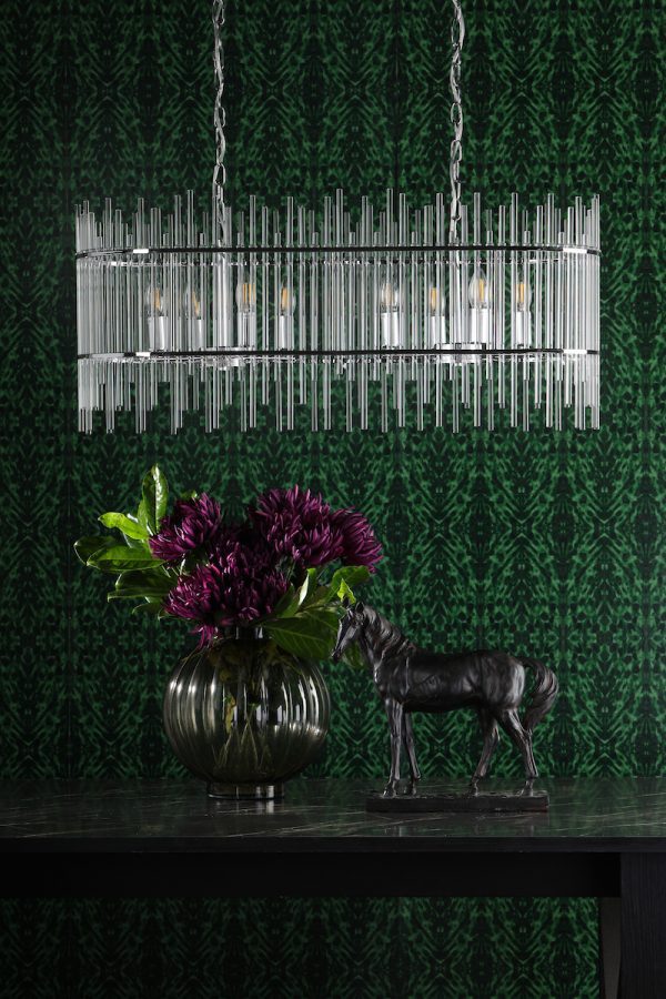 Finola 8 Light Bar Pendant Polished Chrome Glass - Image 7