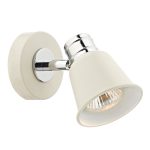 Fry Single Wall Spotlight Cream Polished Chrome
