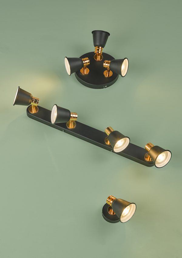 Fry 3 Light Plate Spotlight Black & Rose Gold - Image 4