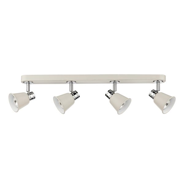 Fry 4 Light Bar Spotlight Cream Polished Chrome