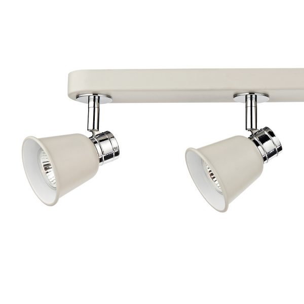 Fry 4 Light Bar Spotlight Cream Polished Chrome - Image 2