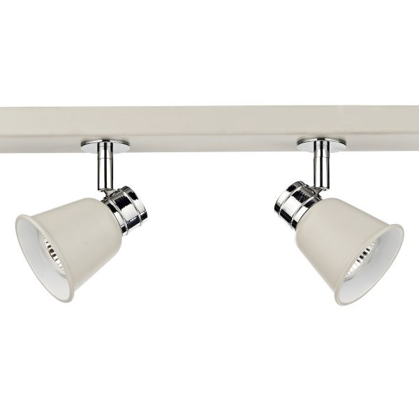 Fry 4 Light Bar Spotlight Cream Polished Chrome - Image 3