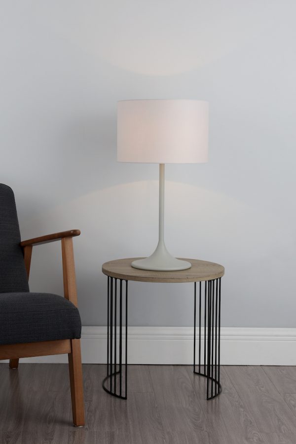 Funchal Table Lamp Grey With Shade - Image 3