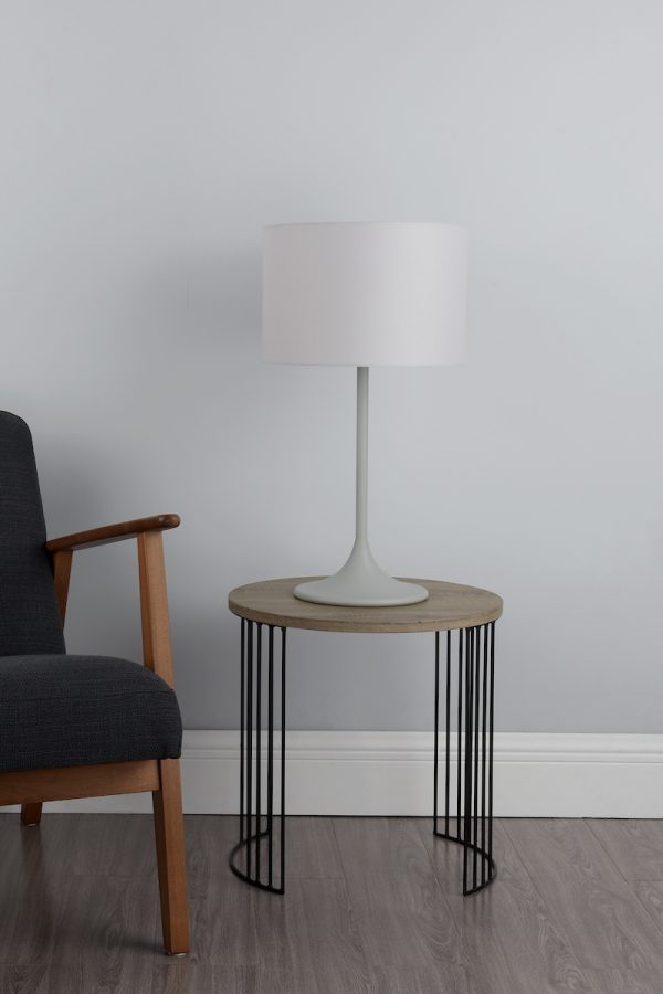 Funchal Table Lamp Grey With Shade - Image 4