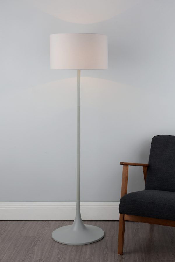 Floor Lamp Grey With Shade - Image 3