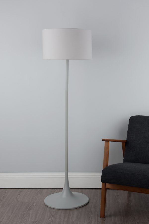 Floor Lamp Grey With Shade - Image 4