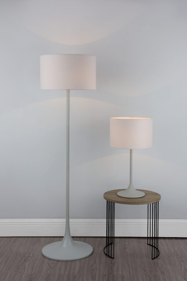 Floor Lamp Grey With Shade - Image 5