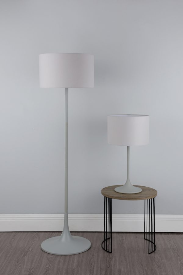 Floor Lamp Grey With Shade - Image 6