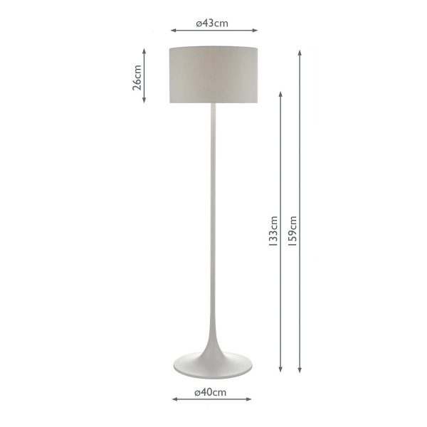 Floor Lamp Grey With Shade - Image 7