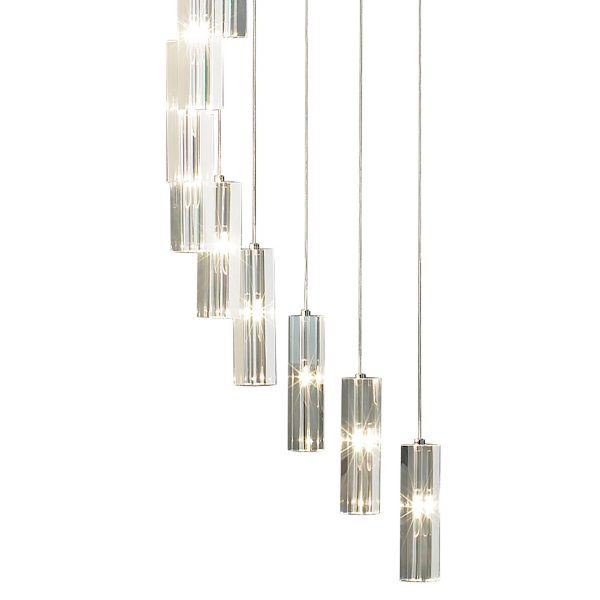 Galileo 20 Light Cluster Pendant Polished Chrome Crystal LED - 2M Drop - Image 4