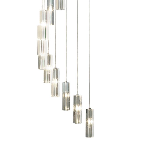 Galileo 20 Light Cluster Pendant Polished Chrome Crystal LED - 3M Drop - Image 3