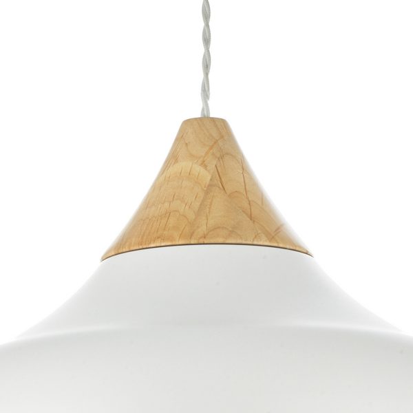 Gaucho 1 Light Pendant White - Image 2