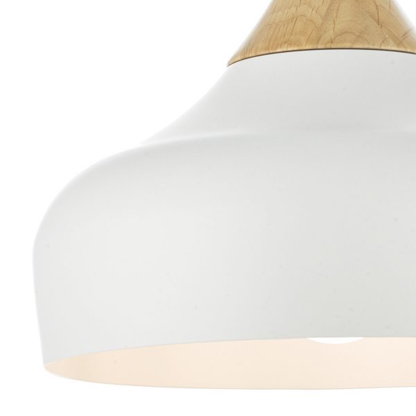 Gaucho 1 Light Pendant White - Image 3