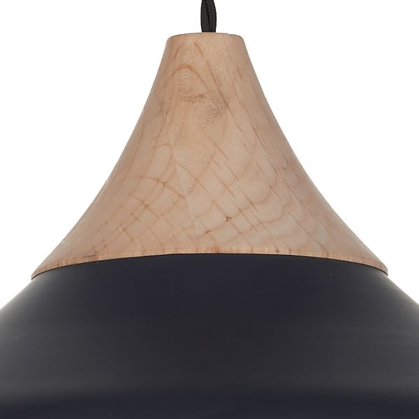 Gaucho 1 Light Pendant Black - Image 3