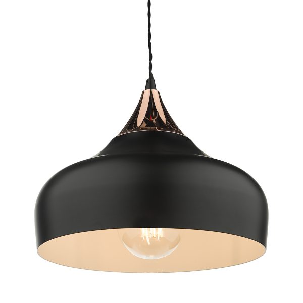 Gaucho 1 Light Single Pendant Black And Copper - Image 3
